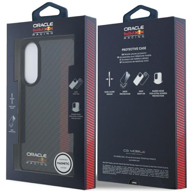 Case Red Bull Real Carbon Fiber Powerbar MagSafe for Samsung Galaxy S25 Edge black - imagine 8