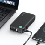 USAMS Powerbank with Retractable Cable Lightning 10000 mAh PD 20W Fast Charge XY Series Black - imagine 4