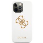 Guess GUHCP13LLS4GGWH iPhone 13 Pro / 13 6,1" white hard case Silicone 4G Logo - imagine 3