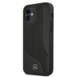 Mercedes MEHCP12SCDOBK iPhone 12 mini 5,4" black hardcase Leather Perforated Area - imagine 2