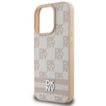 DKNY DKHCP16LPCPTSSP iPhone 16 Pro 6.3" pink hardcase Checkered Pattern & Printed Stripes - imagine 6