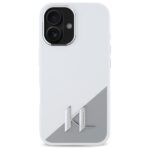 Karl Lagerfeld KLHMP16SSCMKMPCH iPhone 16 6,1" white hardcase Silicone Initial Metal Logo Ma - imagine 3