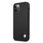 BMW BMHCP12LRCDPK iPhone 12 Pro Max 6,7" black hardcase Leather Deboss - imagine 2