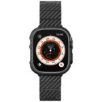Band PITAKA Carbon Fiber Modern for Apple Watch 1/2/3/4/5/6/7/8/9/10/11/SE/SE 3/Ultra1/2/3 black - imagine 8