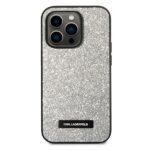 Karl Lagerfeld KLHCP14XG2ELS iPhone 14 Pro Max 6,7" hardcase silver Glitter Plaque Logo - imagine 3