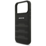 Case AMG Leather Debossed Lines Logo for  iPhone 17 Pro Max black - imagine 6