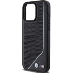 Case BMW BMHMP15L23PUCPK iPhone 15 Pro 6.1" black hardcase Perforated Twisted Line MagSafe - imagine 6
