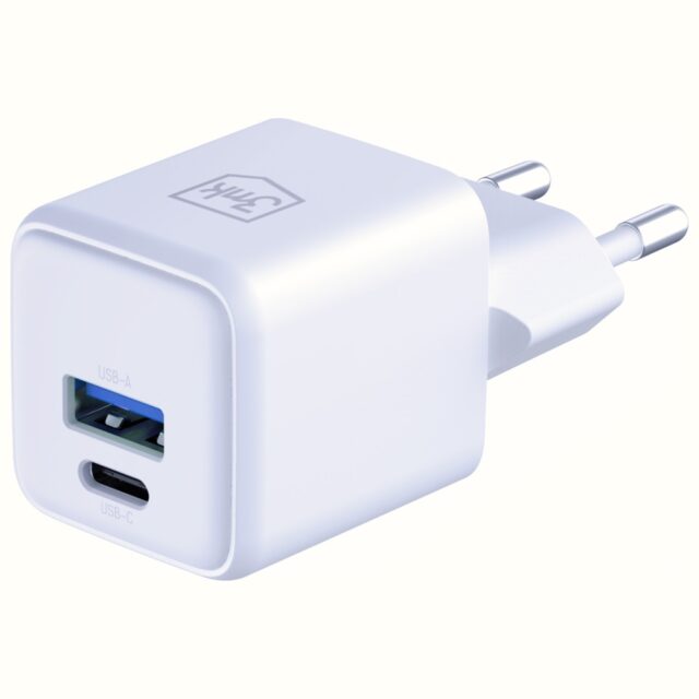 Wall charger 3MK Hyper GaN Charger 20W 1xUSB-A 1XUSB-C PD QC4+ white - imagine 4