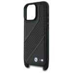 BMW BMHCP16X23PSCCK iPhone 16 Pro Max 6.9" black hardcase M Edition Carbon Stripe & Strap - imagine 5