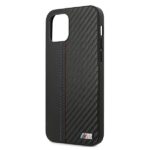BMW case BMHCP12LMCARBK iPhone 12 Pro Max 6.7" black hardcase M Collection PU Carbon Stripe - imagine 6