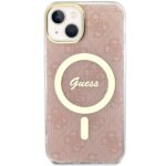 Guess GUHMP14MH4STP iPhone 14 Plus / 15 Plus 6.7" pink hardcase 4G MagSafe - imagine 3