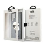 Karl Lagerfeld KLHCS22LSAKHSL S908 S22 Ultra silver hardcase Saffiano Ikonik Karl`s Head - imagine 8