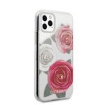 Guess GUHCN58ROSTRT iPhone 11 Pro transparent hardcase Flower Desire Pink & White Rose - imagine 5