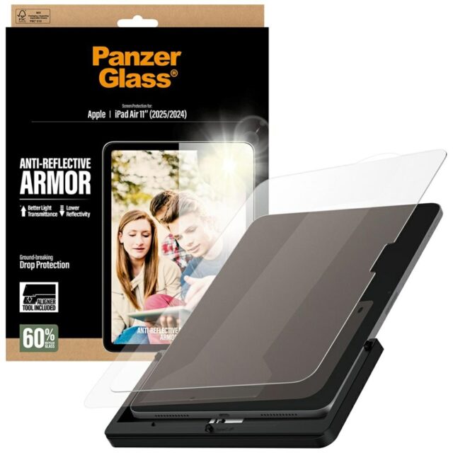 Szkło hartowane PanzerGlass Ultra-Wide    Fit Reflective Armor do iPad Air 11" (2025/2024) - imagine 4