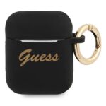 Guess GUA2SSSK AirPods cover black Silicone Vintage Script