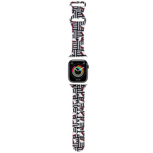 cps-6702ac077f9f7ab42f7196f1daa6725f-2025-12-06-16-36-42 Hello Kitty Strap HKAWMSDIESK Apple Watch 38/40/41mm Black Strap Silicone Heads & Stripes - imagine 1