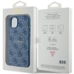 Guess GUHMP15SG4GFRB iPhone 15 / 14 / 13 6.1" blue hardcase 4G Collection Leather Metal Log - imagine 8