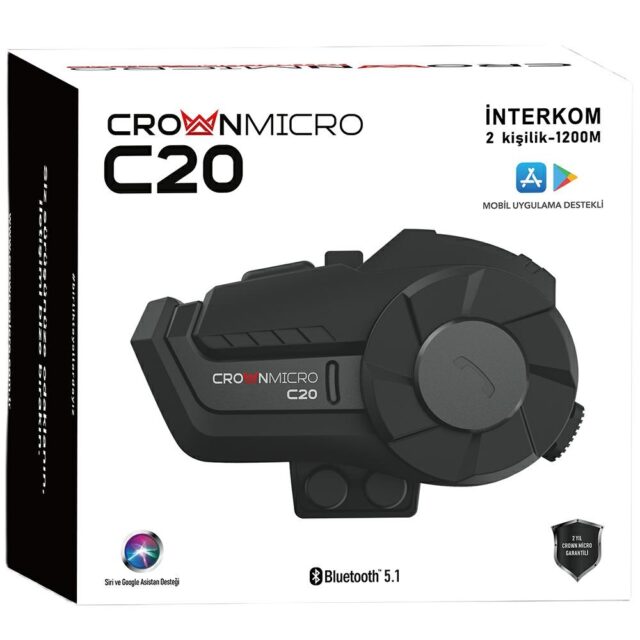 Motorcycle intercom Crown C20 Bluetooth 5.1 black - imagine 7