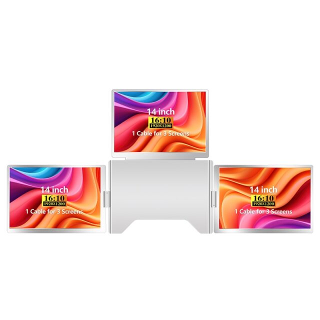 Extralink Smart Life S780 14" Portable Laptop Monitors, 3 Monitors, IPS, 1920x1200 - imagine 3