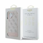 Guess GUHCP16SG4GLPI iPhone 16 6.1" pink hardcase 4G Bottom Stripe - imagine 5