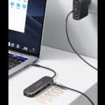 USAMS adapter HUB 3xUSB + USB-C + HDMI black SJ578HUB01 (US-SJ578) - imagine 5