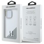 Karl Lagerfeld KLHMP16LSCMKMPCH iPhone 16 Pro 6.3"white hardcase Silicone Initial Metal Log - imagine 8