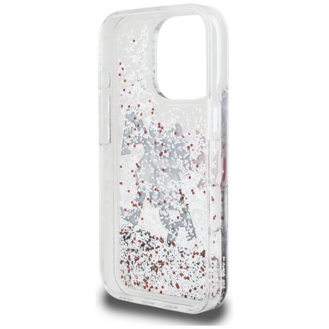 Case Karl Lagerfeld Liquid Glitter       Choupette Logo for iPhone 16 Pro Max transparent - imagine 7