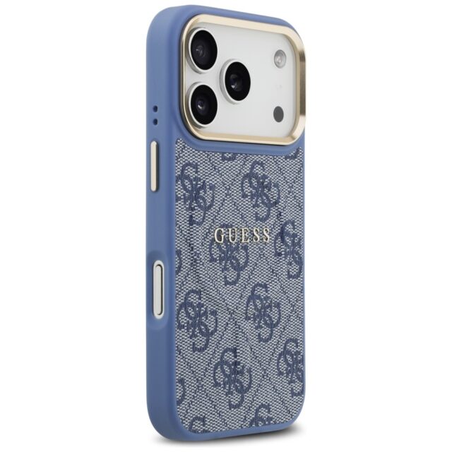 Case Guess 4G PU Classic Logo MagSafe for iPhone 17 Pro blue - imagine 4
