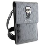 Karl Lagerfeld Torebka KLWBSAKHPKG silver Saffiano Monogram Ikonik - imagine 3