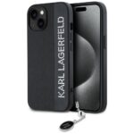 Karl Lagerfeld KLHCP15SPSAKDGCK iPhone 15 / 14 / 13 6.1" black hardcase Saffiano Rhinestones &
