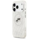Case Karl Lagerfeld IML Glitter Karl & Choupette Heads Logo MagSafe for iPhone 17 Pro gray - imagine 2