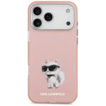 Karl Lagerfeld IML Aquarelle Choupette & Logo MagSafe Case for iPhone 17 Pro Pink - imagine 3