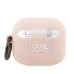 Karl Lagerfeld KLA3RUNCHP AirPods 3 cover pink Silicone Choupette Head 3D - imagine 2