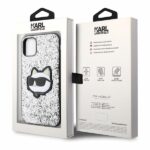 Karl Lagerfeld KLHCN61G2CPS iPhone 11 /Xr 6.1" silver hardcase Glitter Choupette Patch - imagine 8