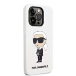 Karl Lagerfeld KLHCP14LSNIKBCH iPhone 14 Pro 6,1" hardcase white Silicone Ikonik - imagine 4