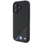 BMW BMHMP16M23PUPDK iPhone 16 Plus 6.7" black hardcase M Perforated Tricolor Line MagSafe - imagine 2