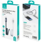 Cable USAMS Bicolor Series SJ757 PD 30W  USB-C/Lightning 1.2m black and white - imagine 8