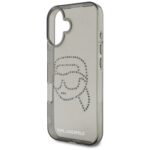 Case Karl Lagerfeld IML Rhinestones Karl Head for iPhone 16 black - imagine 6