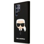 Karl Lagerfeld KLHCS22LSLKHBK S22 Ultra S908  black hardcase Silicone Karl`s Head - imagine 2