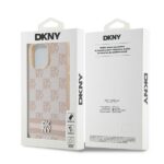DKNY DKHCP14XPCPTSSP iPhone 14 Pro Max 6.7 inch pink hardcase Leather Checkered Mono Pattern & Print - imagine 8