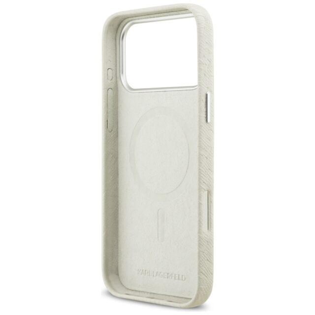 Karl Lagerfeld FW Stamped Karl MagSafe Case for iPhone 17 Pro Max Beige - imagine 7