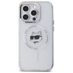 Karl Lagerfeld KLHMP14LHLSCHH iPhone 14  Pro 6.1" white hardcase IML Metal Choupette Head MagS - imagine 3