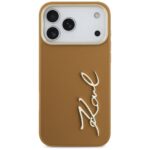 Karl Lagerfeld Karl Script Logo Case for iPhone 17 Pro Max Brown - imagine 3