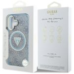 Case Guess IML Metal Glitter 4G Circle Triangle MagSafe for iPhone 16 blue - imagine 8