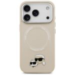 Karl Lagerfeld Karl & Choupette Pins MagSafe Case for iPhone 17 Pro Beige - imagine 3