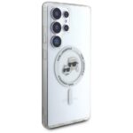 Case Karl Lagerfeld Button Karl & Choupette Heads Printed Logo MagSafe Samsung Galaxy S25 Ultra whit - imagine 4