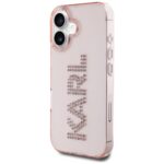 Case Karl Lagerfeld IML Rhinestones Logo for iPhone 16 pink - imagine 2