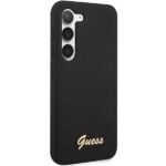 Guess GUHCS23SSLSMK S23 S911 black hardcase Silicone Vintage Gold Logo - imagine 4