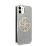 Guess GUHCN61PCUGLLG iPhone 11 6,1" / Xr light grey hard case Glitter 4G Circle Logo - imagine 5