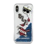 Karl Lagerfeld KLHCPXKSG iPhone X/Xs hard case Captain Karl Liquid Glitter - imagine 2